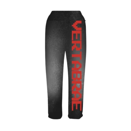Faded Vertabrae Red Logo Black Sweatpants