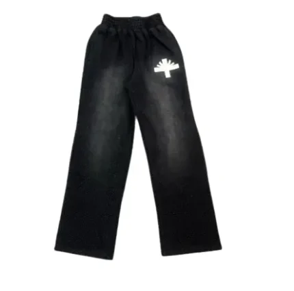 Vertabrae Pants In Crystal Black With White Logo