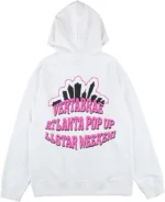 Vertabrae Printed White Clolor Hoodie